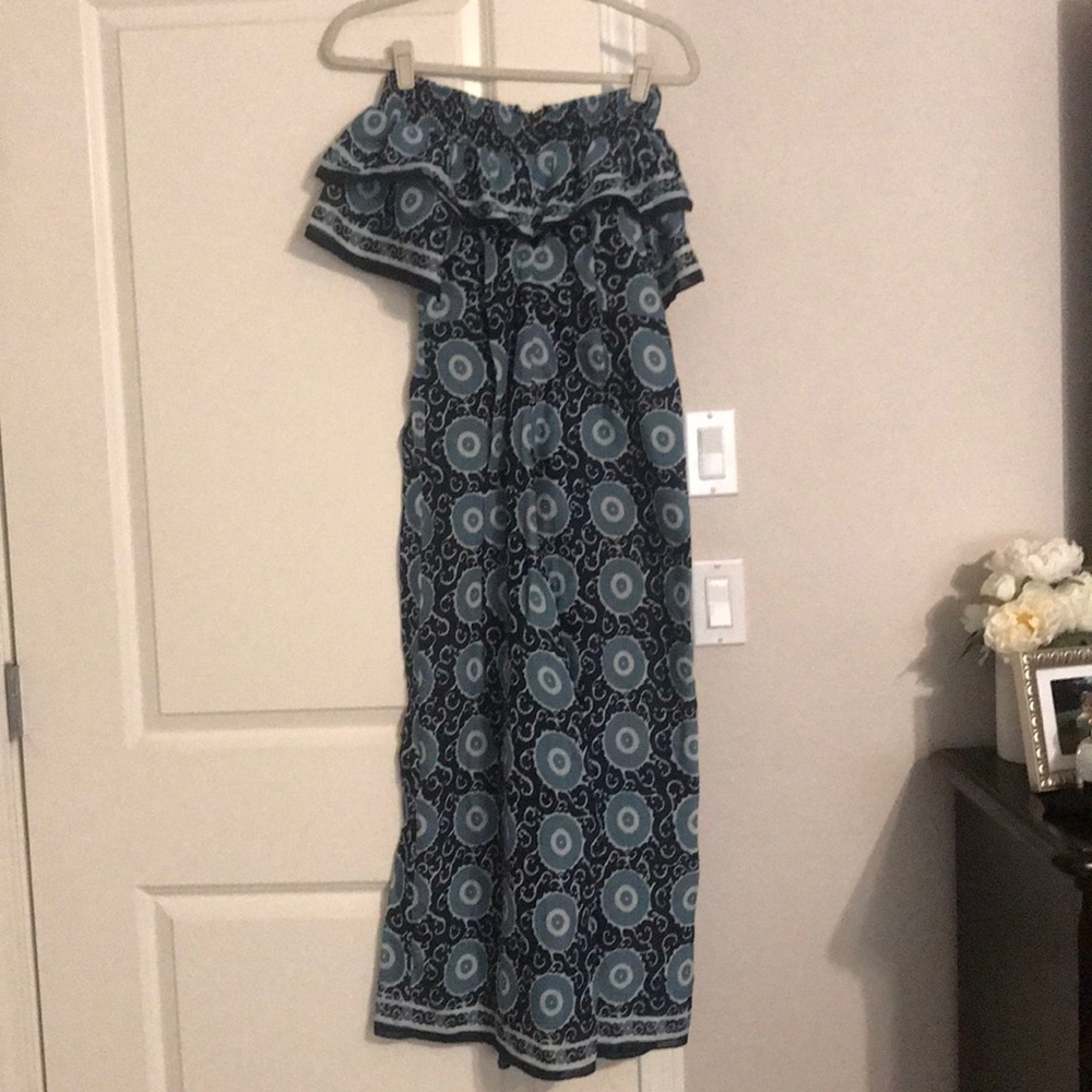 Anthropologie Off the should printed jumpsuit